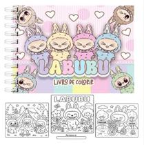 Livro De Colorir Labubu Bobbie Goods Rosa 50 Folhas Capa Dura180G Livro De Colorir Labubu Bobbie Goods Rosa 50 Folhas Capa Dura180G