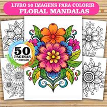 Livro de Colorir Mandala Floral 1 edição Arteterapia Adultos Relaxamento e Ansiedade COL038-01 Livro de Colorir Mandala Floral 1 edição Arteterapia Adultos Relaxamento e Ansiedade COL038-01