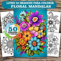 Livro de Colorir Mandala Floral Adulto Antiestresse Arteterapia para Relaxar 3ª Edição COL038-03
