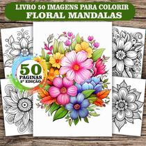 Livro de Colorir Mandala Floral Antiestresse Arteterapia Adulto 2ª Edição COL038-2