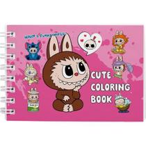 Livro De Colorir Monstrinhos Animados Cd Rosa