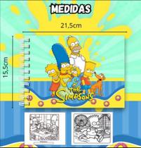 Livro de Colorir Os Simpsons Capa Dura 50 Desenhos Folha A5 180g Livro de Colorir Os Simpsons Capa Dura 50 Desenhos Folha A5 180g