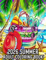 Livro de colorir para adultos 2026: praias, flores e animais de verão