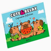 Livro de Colorir para Adultos - Capivaras Fofinhas - Relax e Terapia Artística