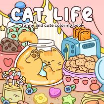 Livro De Colorir Para Adultos Com Padrões De Gato Fofo, Design Ousado E Fácil, Presente Perfeito