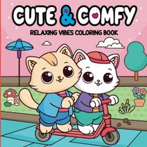 Livro de Colorir para Adultos Cute e Comfy Cats, 32 ilustrações, 21x21 cm, 5ª Ed.