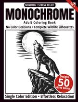 Livro de Colorir para Adultos Majosta Monocromático de Vida Selvagem com 50 Desenhos Livro de Colorir para Adultos Majosta Monocromático de Vida Selvagem com 50 Desenhos
