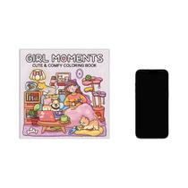 Livro De Colorir Para Adultos: Momentos De Meninas Fofos E Confortáveis Para Atividades Diárias E