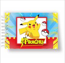 Livro De Colorir Pikachu - Desenhos 50 Desenhos Folhas 180g Capa Dura