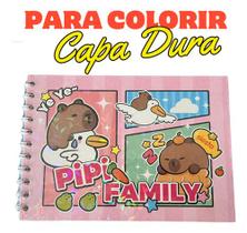Livro De Colorir Pipi Family Rosa Capivara Capa Dura Com Ace Livro De Colorir Pipi Family Rosa Capivara Capa Dura Com Ace