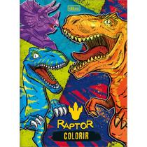 Livro de Colorir Raptor 8 Folhas Tilibra Albúm Dinossauros