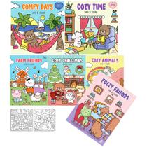 Livro De Colorir Redução Do Stress E Ansiedade P/adulto Comfy E Cozy Estilo Goods Bobbie Kit 6 Volumes