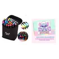 Livro De Colorir Stitch Bobbie Goods + Canetinhas 36 Cores Livro De Colorir Stitch Bobbie Goods + Canetinhas 36 Cores