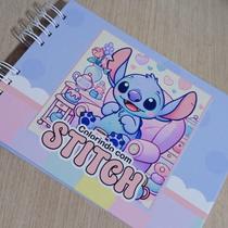 Livro De Colorir Stitch Capa Dura Acetato Destacável Papel 150g 50pg Livro De Colorir Stitch Capa Dura Acetato Destacável Papel 150g 50pg