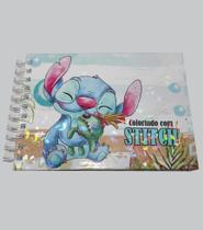 Livro De Colorir Stitch Estilo Bobbie Goods Capa Dura Premium 50 Paginas De Desenhos Original 180g Folha Grossa Acetato