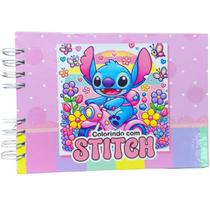 Livro De Colorir Stitch Infantil Bobbie Goods 50Fl Capa Dura