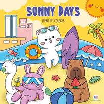 Livro de Colorir Sunny Days Ciranda Cultural Crianças Filhos Infantil Desenho História Brincar Pintar Colorir