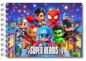 Livro De Colorir Super Heróis Com 50 Folhas Capa Dura 180g Capa Dura Livro De Colorir Super Heróis Com 50 Folhas Capa Dura 180g Capa Dura