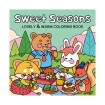 Livro de colorir Sweet Seasons para crianças com 40 páginas de design divertido