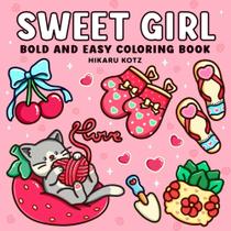 Livro de colorir TAD Publishing Sweet Girl para adultos e adolescentes