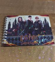 Livro De Colorir Temático Capa Dura Premium 50 Paginas De Desenhos Original 180g Folha Grossa Acetato