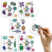 Livro de colorir Tiny Expressions Mini para adultos/crianças, pacote com 5