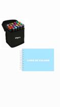 Livro de Colorir Ursinho Infantil + Canetas 24 Cores