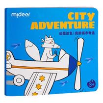 Livro De Desenho Infantil Treino Aventura na Cidade Brinquedo Educativo Primeira Infância Menino