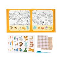Livro De Desenho Mágico Reutilizável Com Quebra-Cabeça DIY E Adesivos De Cena Para Crianças