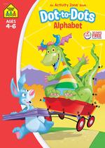 Livro de exercícios School Zone Dot-to-Dots Alphabet 32 páginas 4-6 anos