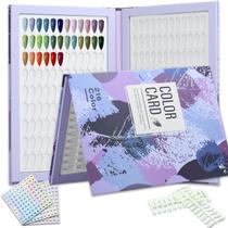 Livro de exibição de cores para unhas C12rtive 216 com 240 pontas de unhas roxo Livro de exibição de cores para unhas C12rtive 216 com 240 pontas de unhas roxo