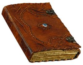 Livro de feitiços Diário de couro Hocus Pocus Livro de Feitiços 13x10cm