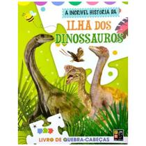 Livro de Historias e Quebra Cabeça Dinossauros Davi e Golias Chapeuzinho Vermelho