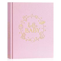 Livro de memórias para bebês Lanpn Hello Baby 23,7x19,8 cm rosa