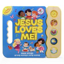 Livro de músicas Cottage Door Press Jesus Loves Me com 5 botões Livro de músicas Cottage Door Press Jesus Loves Me com 5 botões
