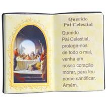 Livro de Oração Pai Celestial Resina Porta Caneta 15cm