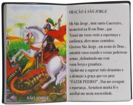 Livro de Oração São Jorge Resina Porta Caneta 15cm