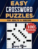 Livro de palavras cruzadas Easy 100 Puzzles para adultos e idosos