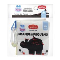 Livro De Pano Contrastes Grande E Pequneno C/ Chocalho E Capa Crepitante Baby Montessori - Todolivro