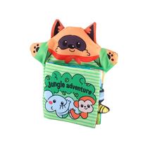 Livro de pano de bebê para educação infantil Livro de pano de cauda dois em um rasgável à mão