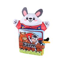 Livro de pano de bebê para educação infantil Livro de pano de cauda dois em um rasgável à mão