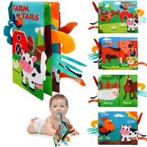 Livro de Pano para Bebês ArtCredit - Animais da Fazenda, Brinquedo Sensorial Livro de Pano para Bebês ArtCredit - Animais da Fazenda, Brinquedo Sensorial