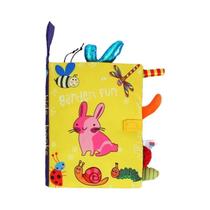 Livro de Pano para Bebês Preto e Branco - Brinquedo Sensorial de Alto Contraste para Educação Infantil