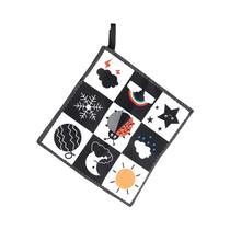 Livro De Pano Sensorial De Animais Preto E Branco Brinquedo De Berço Montessori Para Aprendizagem