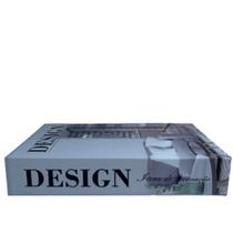 Livro de papelão decorativo 'Design Itens de decoração'