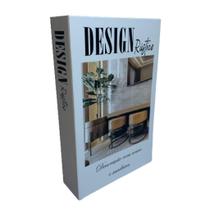 Livro de papelão decorativo estampa 'Design Rústico'