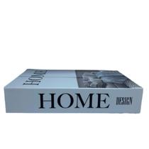 Livro de papelão decorativo estampa 'Home Design'