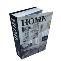 Livro de papelão decorativo estampa 'Home' na cor preta - Dünne It