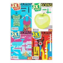 Livro de Passatempo Importado Sopas Caça Palavras Jumbo 4Vol - Hervás