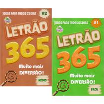 Livro de Passatempos Caça Palavras Coleção 365 Letrão Kit 2 Volumes Nível Fácil Médio Com Respostas Livro de Passatempos Caça Palavras Coleção 365 Letrão Kit 2 Volumes Nível Fácil Médio Com Respostas